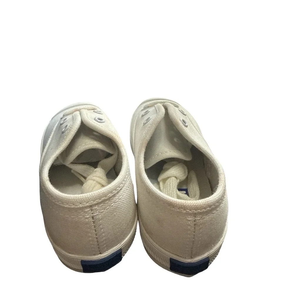 Vintage Childs white canvas KEDS sz 9 W new with‎ defects marks